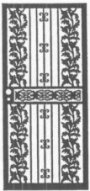 picture of Custom steel ornamental iron security storm doors