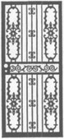 picture of Custom steel ornamental iron security storm doors