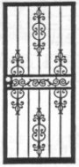 picture of Custom steel ornamental iron security storm doors