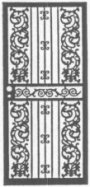 picture of Custom steel ornamental iron security storm doors