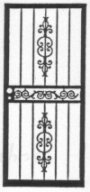 picture of Custom steel ornamental iron security storm doors