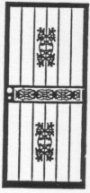 picture of Custom steel ornamental iron security storm doors