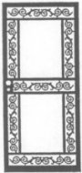 picture of Custom steel ornamental iron security storm doors