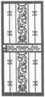 picture of Custom steel ornamental iron security storm doors