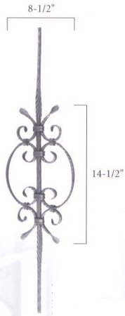 Hammered Feathered Balusters