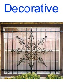 Decorative Design  Burglar Bars Sizes DWBB