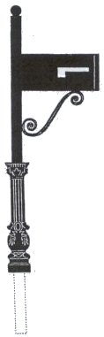 Ornamental Iron Mailbox Stand