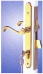 2750 brass Slimline Security Door Lockset